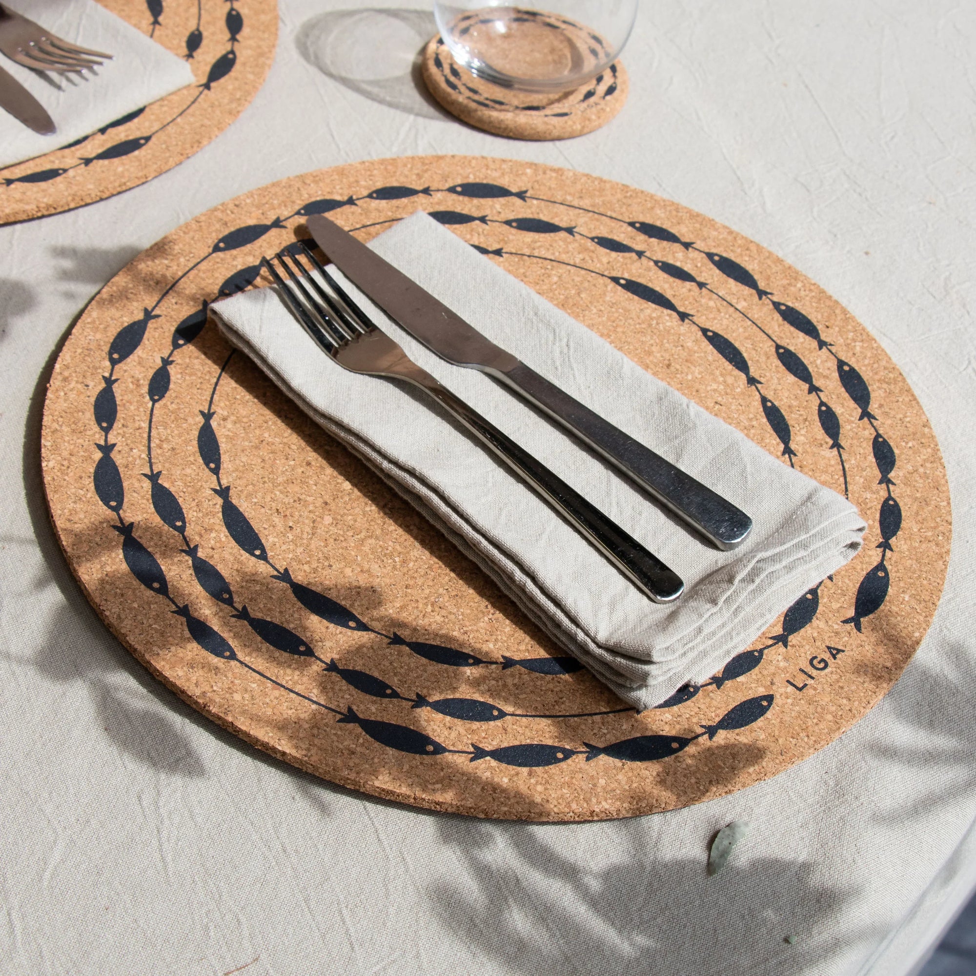 Cork Max Placemats | Fish On A Line | BUY 2 get 1 FREE