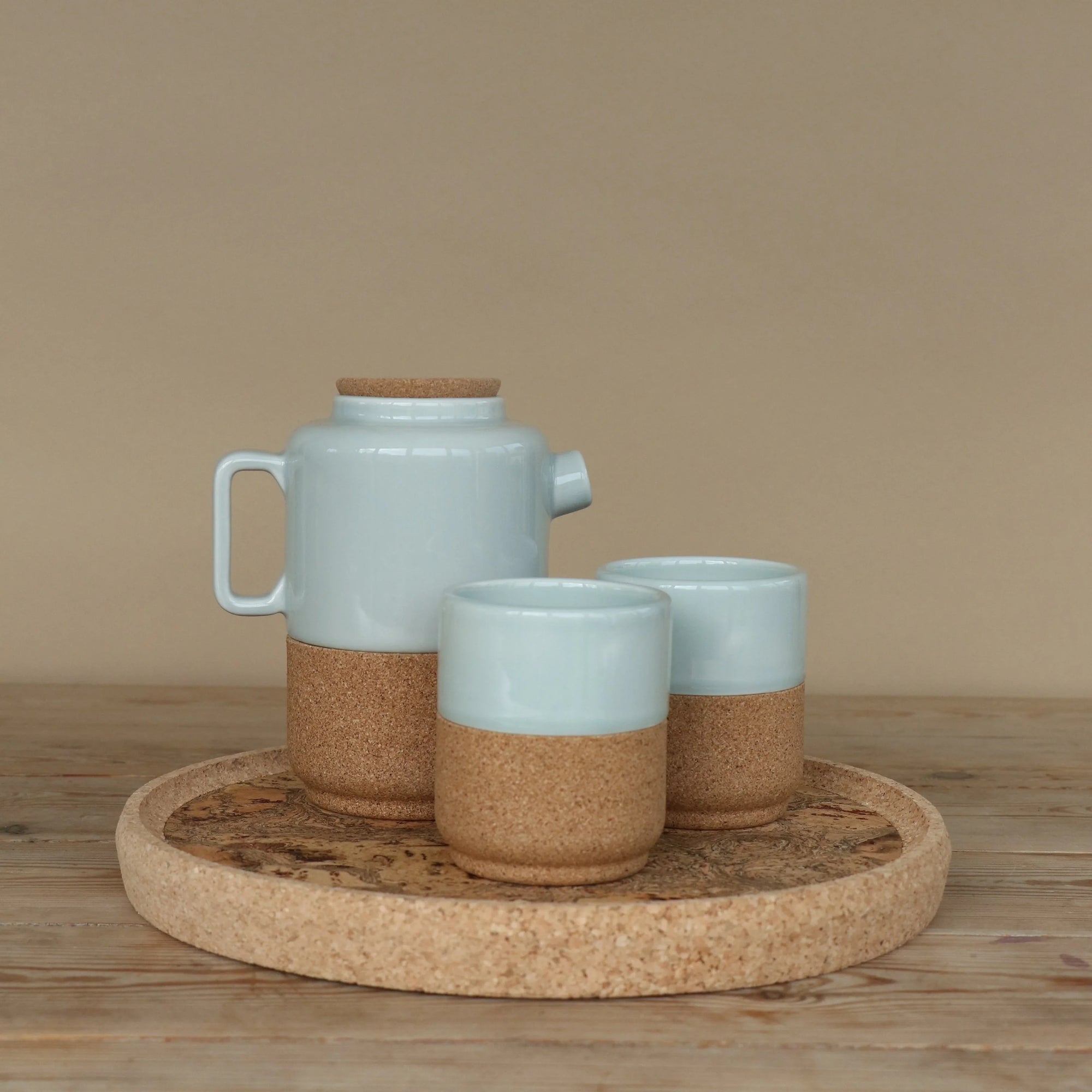 Tea Pot and Mug Eco Gift Set - Aqua