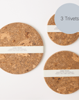 Natural Cork Trivets | S/3