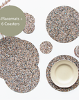 Beach Clean Round Placemats and Coasters Bundle | Table S/6