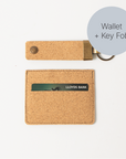 Card Holder wallet & Key Fob - cork