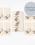 Olive and Pip Table Runner & Napkins | S/8