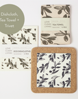 Olive & Pip | Cork and Tile Trivet, Tea Towel and Dishcloths