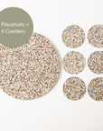 Beach Clean Round Placemats and Coasters Bundle | Table S/6