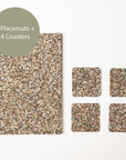 Beach Clean Rectangle Placemats and Coasters Bundle | Table S/4