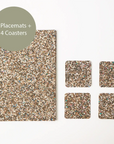 Beach Clean Rectangle Placemats and Coasters Bundle | Table S/4