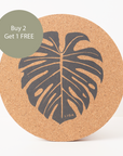 Cork Max Placemats | Monstera | Buy 2 get 1 FREE
