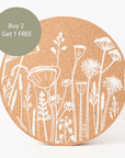 Cork Max Placemats | Flowers | BUY 2 get 1 FREE