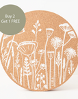 Cork Max Placemats | Flowers | BUY 2 get 1 FREE