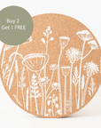 Cork Max Placemats | Flowers | 3 Sets for 2