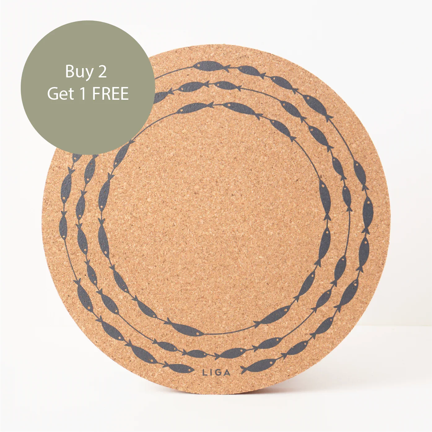 Cork Max Placemats | Fish On A Line | BUY 2 get 1 FREE