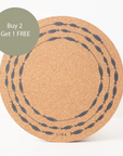 Cork Max Placemats | Fish On A Line | 3 Sets for 2