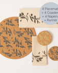 Napkins, Coasters, Placemats and Runner Bundle S/4 | Olive & Pip