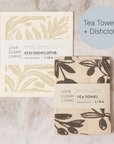 Tea Towel and matching Dishcloths | Olive & Pip