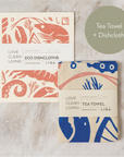 Tea Towel and matching Dishcloths | Seafood Platter