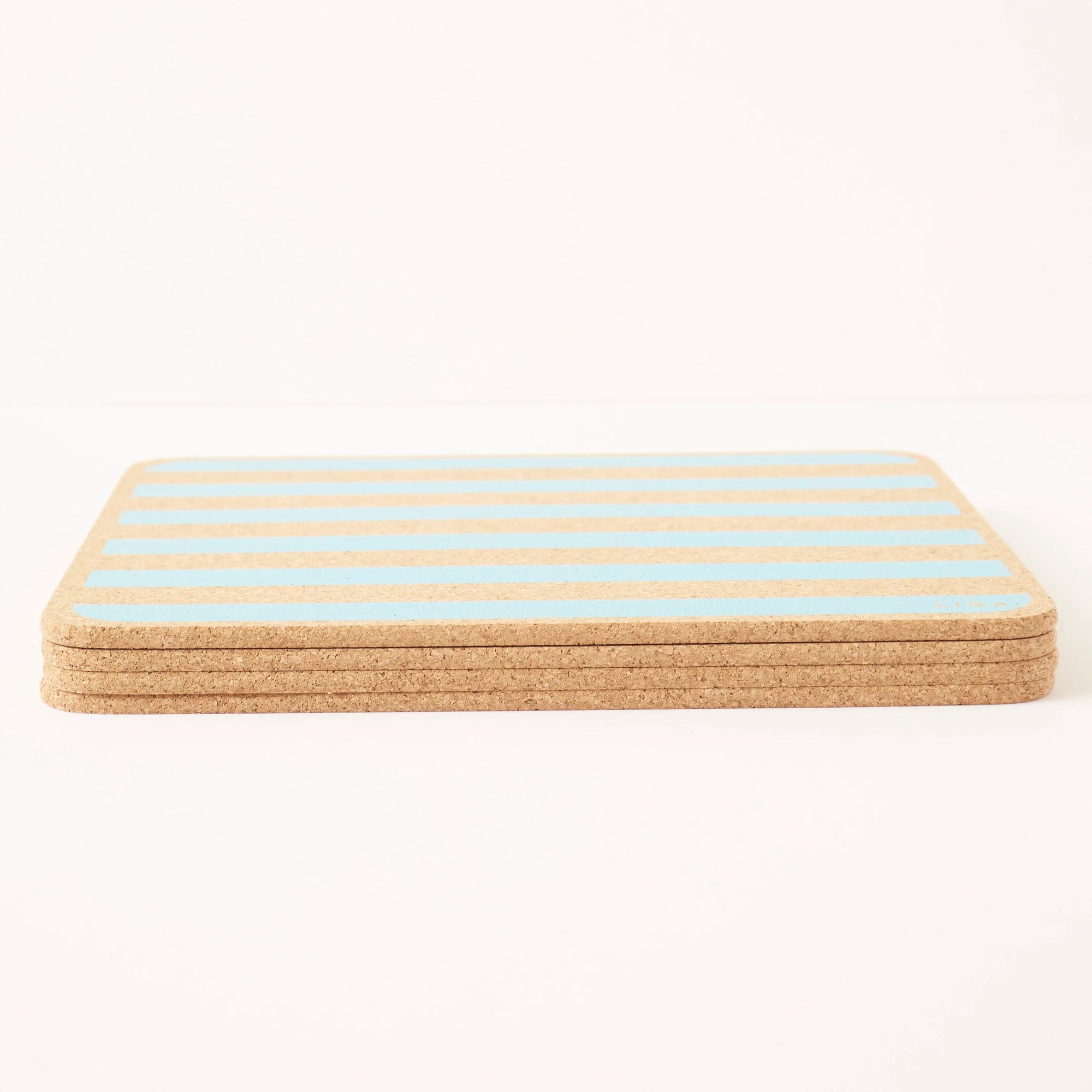 Cork Placemats | Candy Stripes - Blue