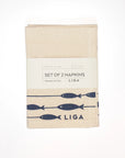 Fish on a Line Table Runner & Napkins | S/4