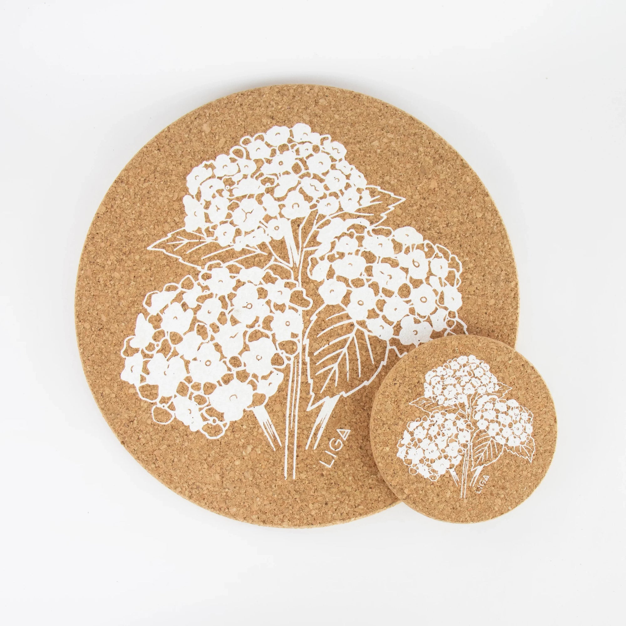 Cork Placemats | Hydrangea
