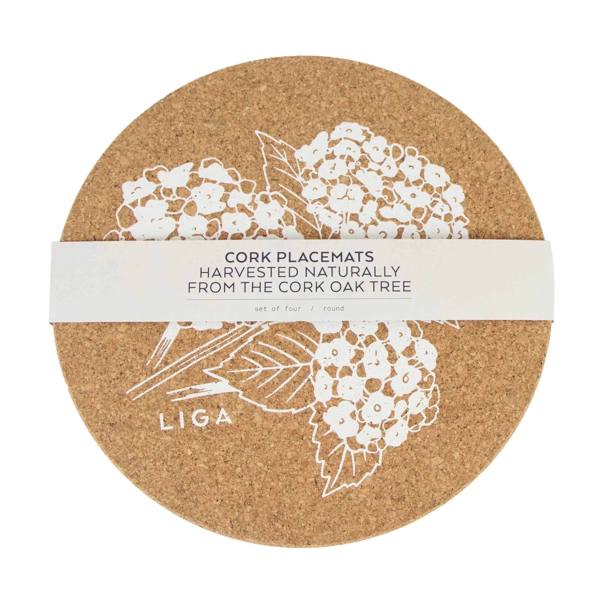 Cork Placemats | Hydrangea