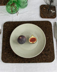 Smoked Cork Placemats | Rectangle Set of 4
