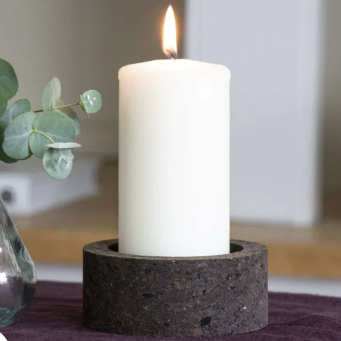 Eco Candle Holder | Smoked Cork