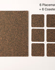Dash Rectangle Placemats and Coasters Bundle | Table Set of 6