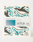 Tea Towel and matching Dishcloths | Swimming Penguin
