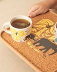 Cork Tray | Elephant & Bananas