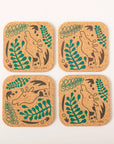 Set of 4 Placemats and matching Coasters | Elephant & Bananas