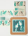 Giraffes | Cork and Tile Trivet, Tea Towel and Dishcloths