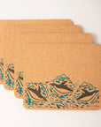 Set of 4 Placemats and matching Coasters | Swimming Penguins