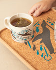 Cork Tray | Swimming Penguins
