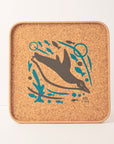 Cork Tray | Swimming Penguins