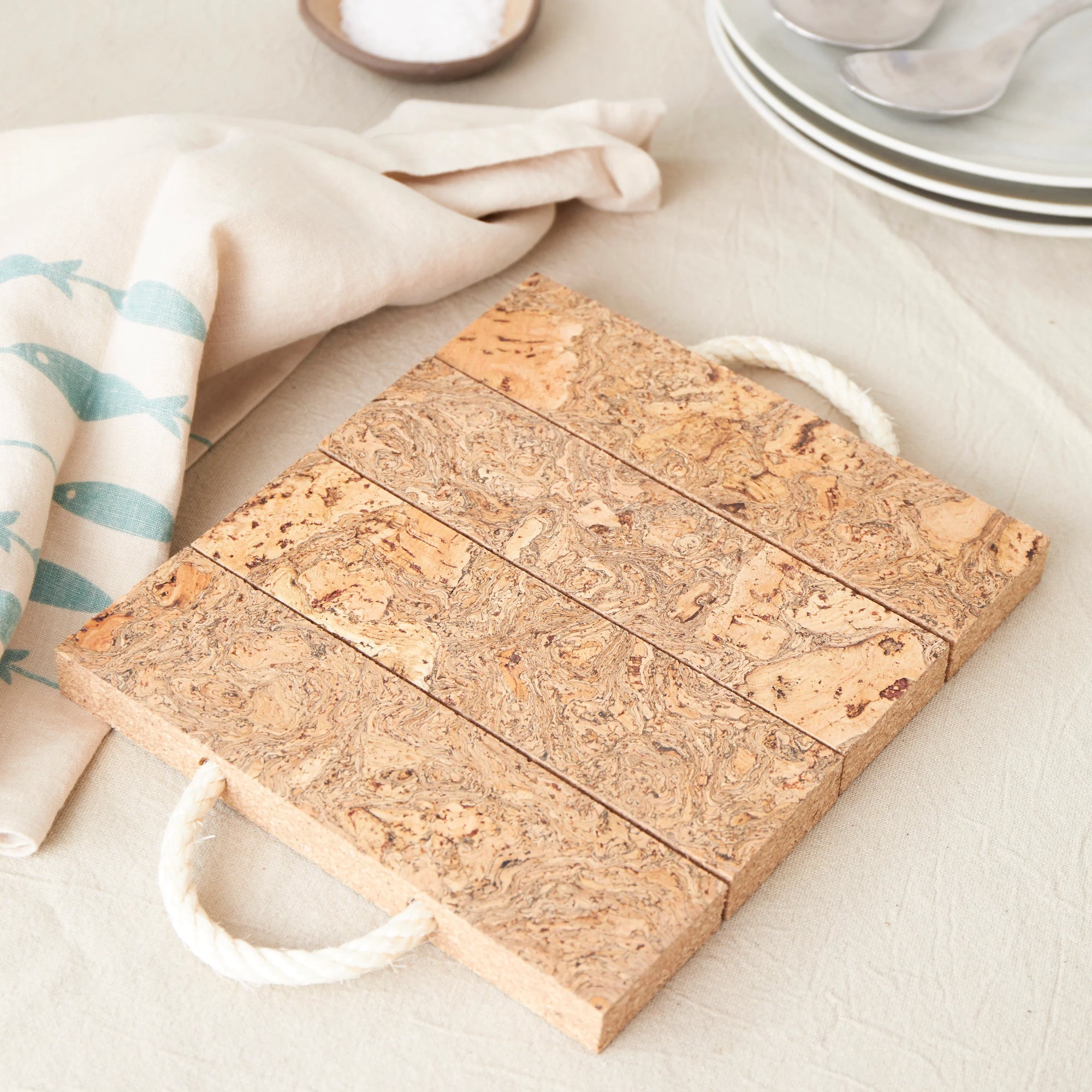 Natural Cork trivet | Block