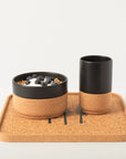 Ceramic and Cork Bowl - Black