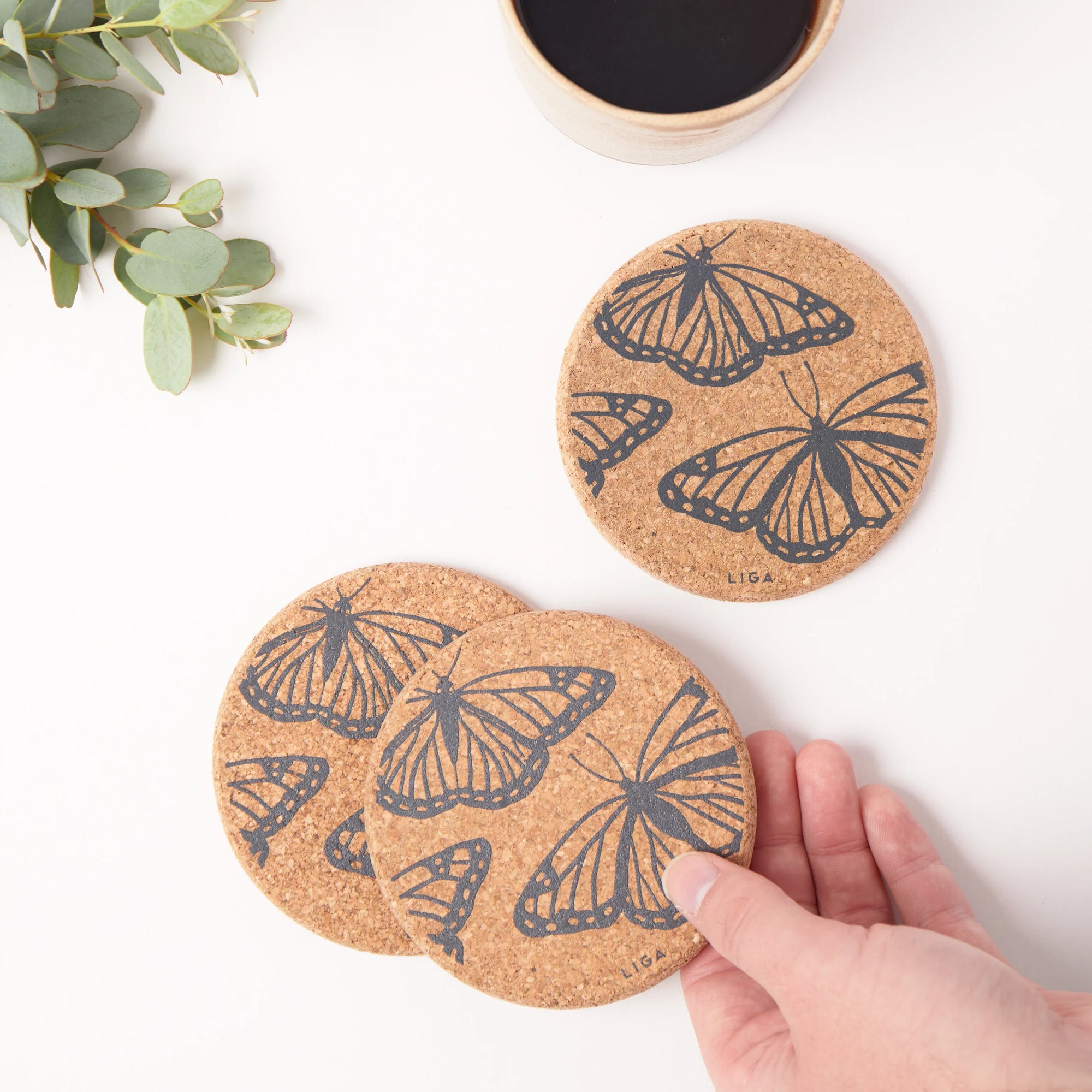 Cork Coasters | Butterfly