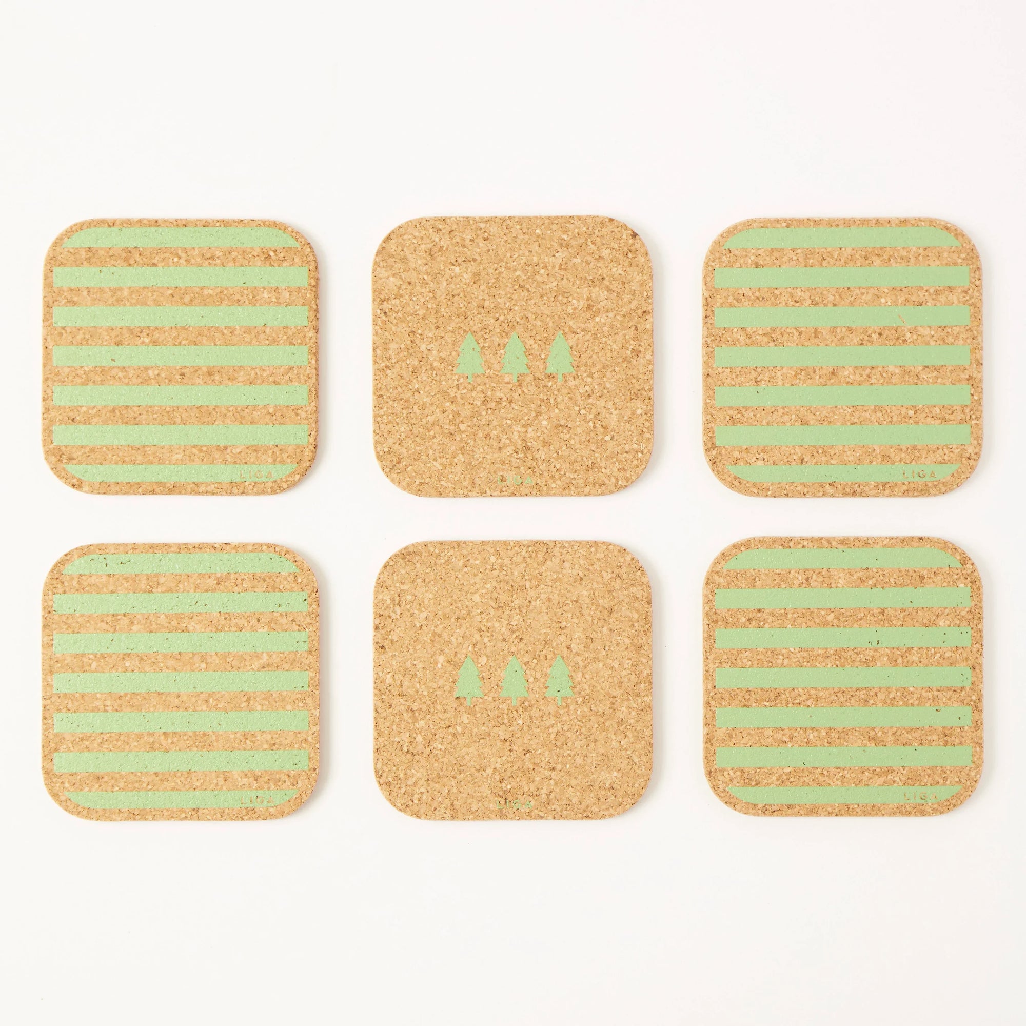 Cork Coasters | Candy Christmas