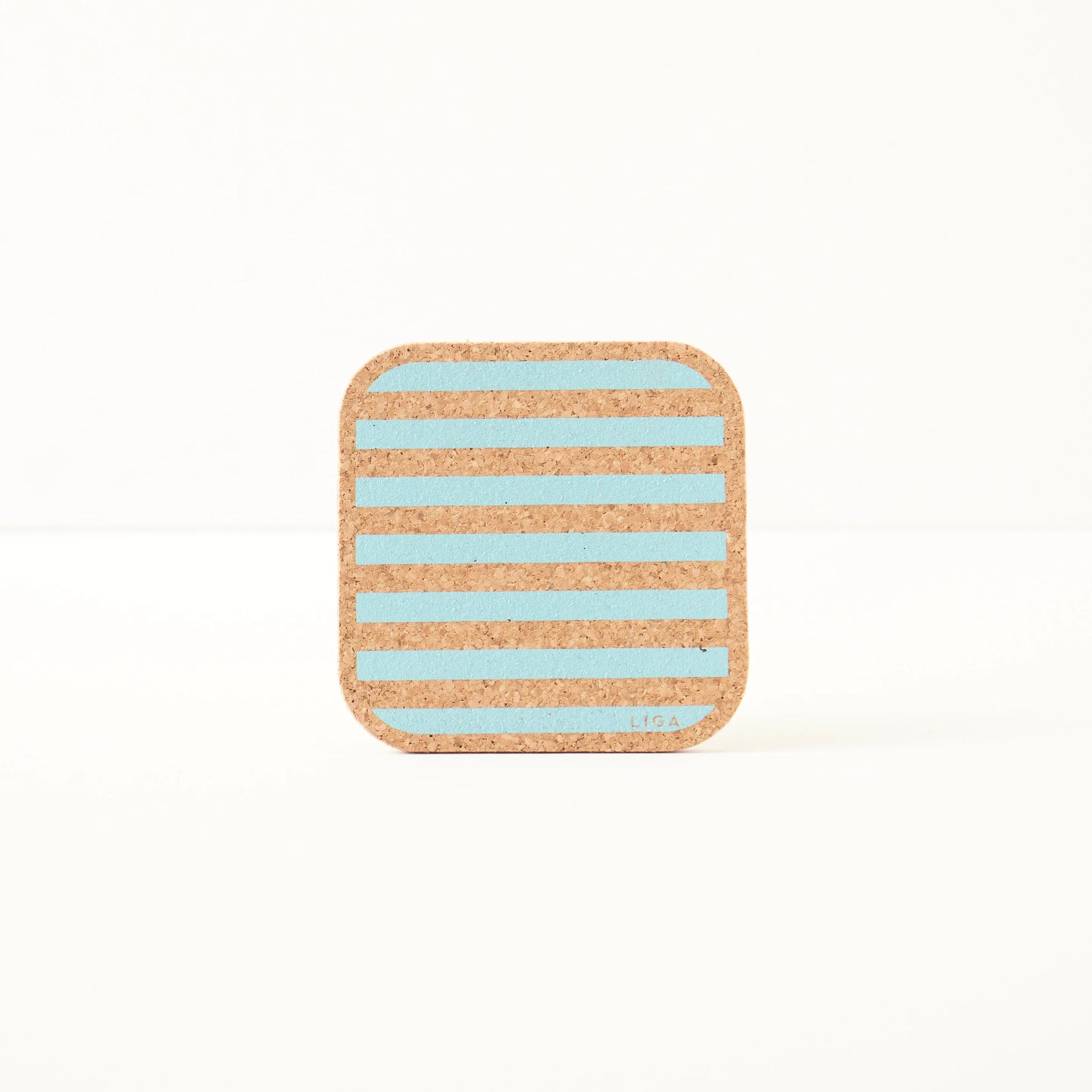 Cork Coasters | Candy Stripes - Blue