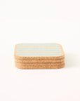 Cork Coasters | Candy Stripes - Blue