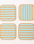 Cork Coasters | Candy Stripes - Blue