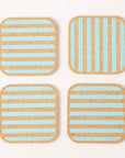 Cork Coasters | Candy Stripes - Blue