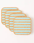 Cork Coasters | Candy Stripes - Blue