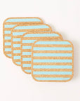 Cork Coasters | Candy Stripes - Blue