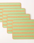 Cork Placemats | Candy Stripes - Green