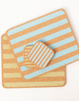 Cork Placemats | Candy Stripes - Blue