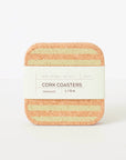 Cork Coasters | Candy Stripes - Olive S/4