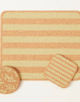 Cork Placemats | Candy Stripes - Olive S/4