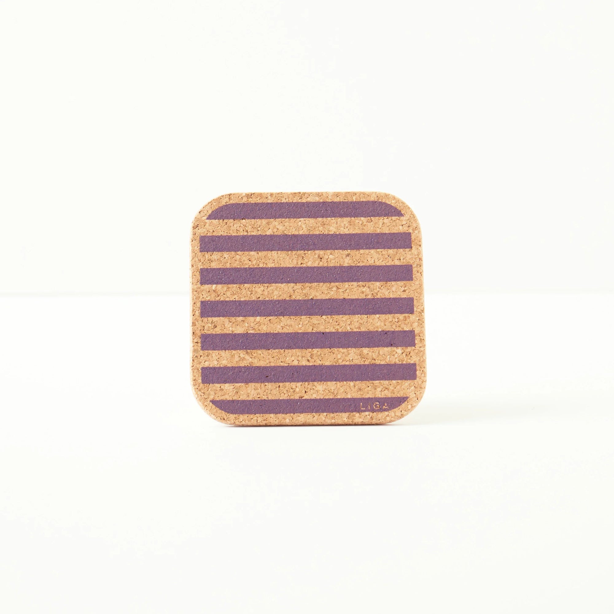 Cork Coasters | Candy Stripes - Purple