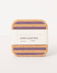 Cork Coasters | Candy Stripes - Purple