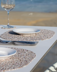 Beach Clean Oval Placemats and Coasters Bundle | Table S/4